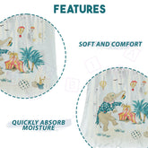 Baby Essential Multipurpose Blanket for Baby (Elephant Coconut Tree)